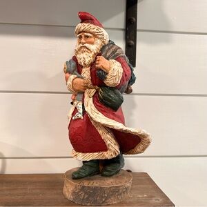 Old World Russian Santa Hand Crafted  By Wood World Made In USA